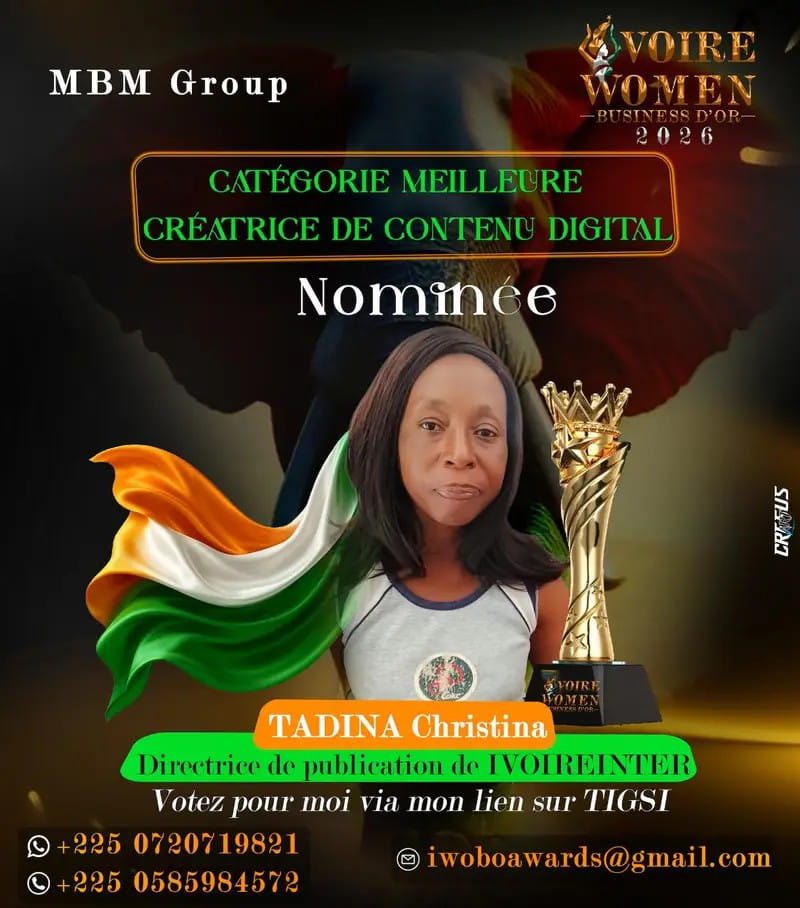 IWOBO Awards 2026 : et si votre vote changeait tout pour Tadina Christina ?